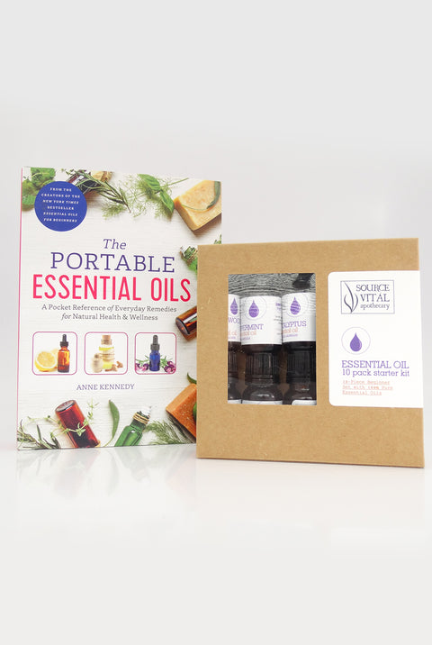 Essential Oil Starter Kit 10 Pack + The Portable Essential Oils Book Duo Pack