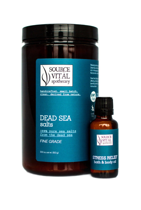 Bath Salts + Bath & Body Oil Duo for Less Stress
