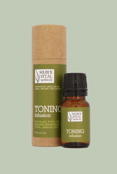 Toning Infusion, a Revitalizing Natural Face Oil Formula to Improve Appearance of Tired, Sagging Skin