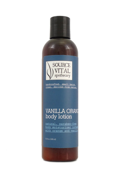 Vanilla Orange Body Lotion, Natural, Paraben Free Moisturizer